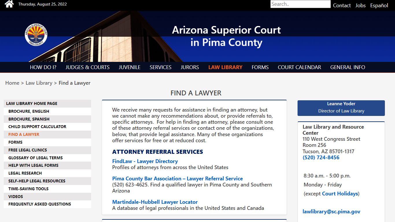 Find a Lawyer - Pima County, Arizona